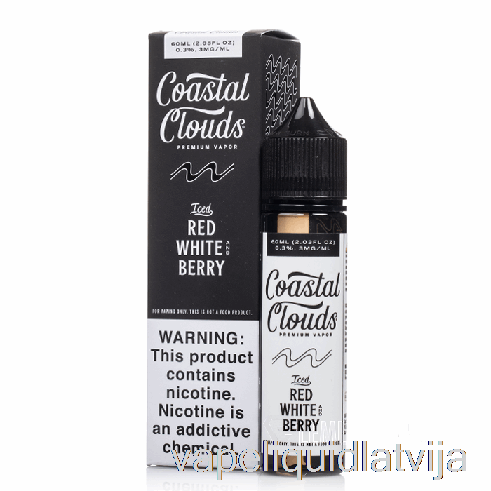 Ledus Sarkans Balts Un Ogu - Piekrastes Mākoņi - 60ml 6mg Vape šķidrums